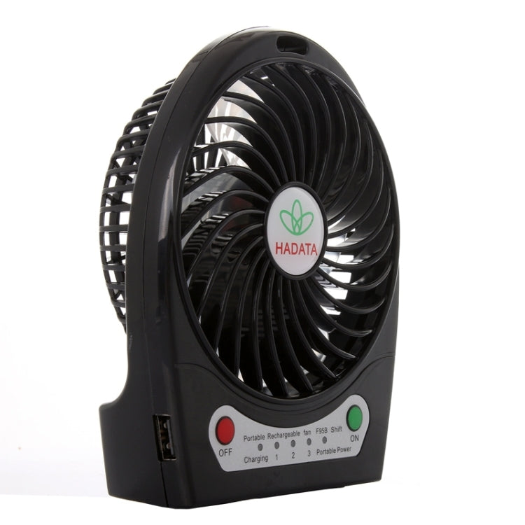 Hadata 4.3 inch Portable USB / Li-ion Battery Powered Rechargeable Fan ...