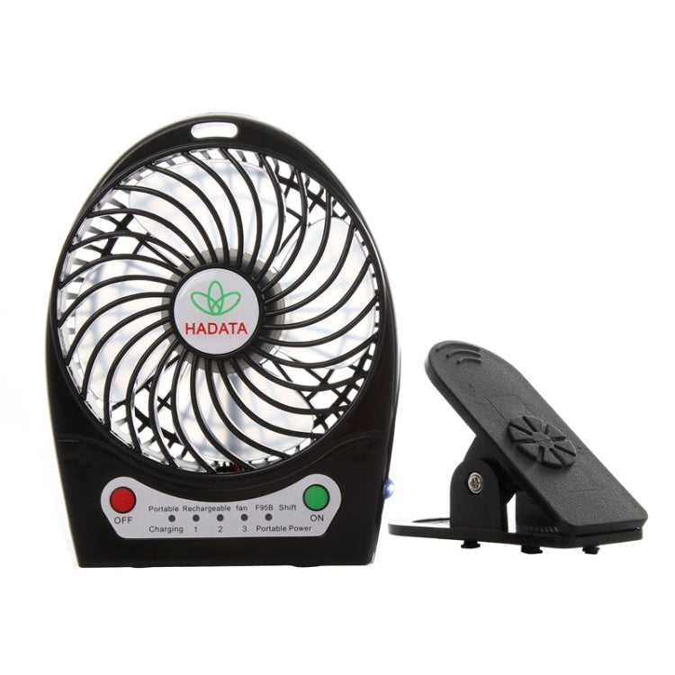 Hadata 4.3 inch Portable USB / Li-ion Battery Powered Rechargeable Fan ...