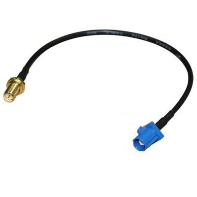 Fakra C Male to RP-SMA Female Connector Adapter Cable / Connector