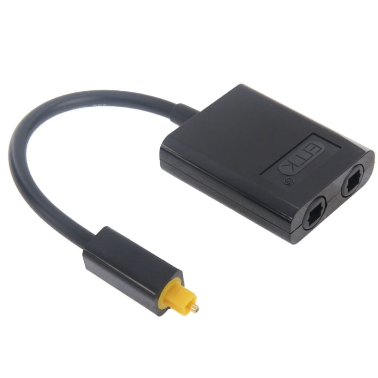 EMK Digital Toslink Optical Fiber Audio Splitter 1 to 2 Cable Adapter