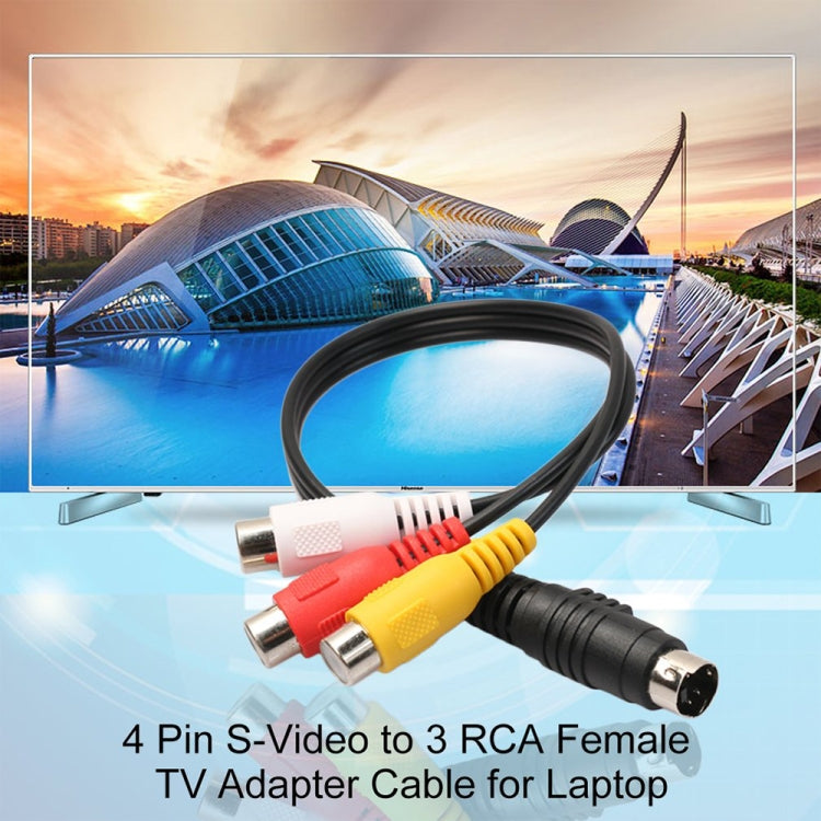 4-pin S-Video TV to RCA Converter AV female Cable... – Bulky Mart