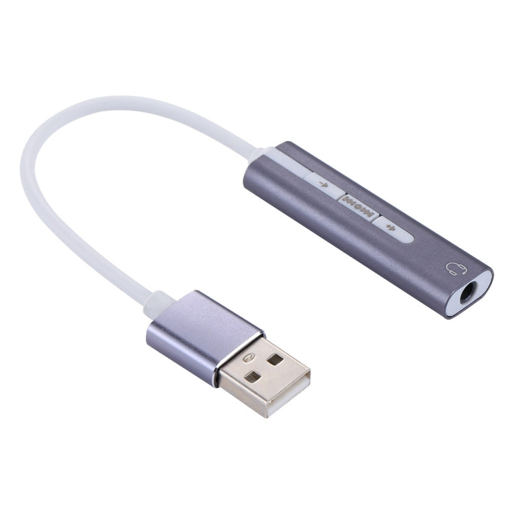 Aluminum Shell 3.5mm Jack External USB Sound Card HIFI Magic Voice