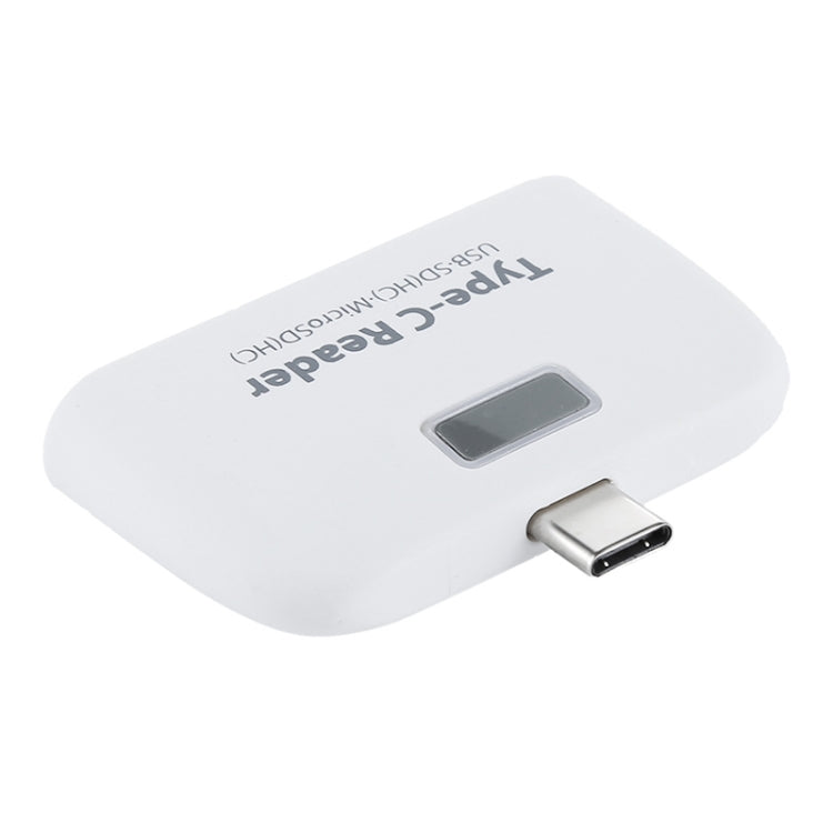 TF + SD Card + USB Port to USB-C / Type-C Adapter Card Reader Connecti ...