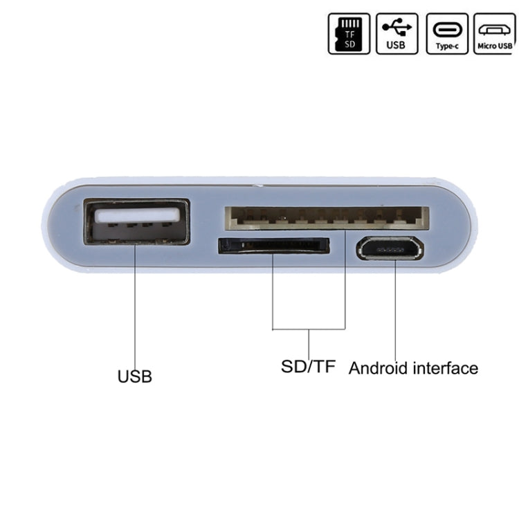 TF + SD Card + USB Port to USB-C / Type-C Adapter Card Reader Connecti ...