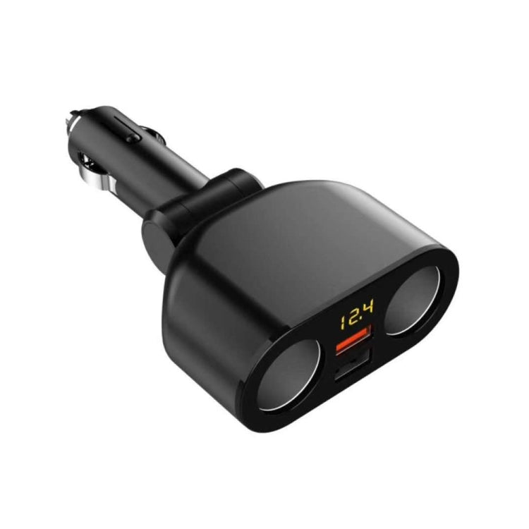2 Cigarette Lighters + 2 USB Ports Multi-function Car Charger with
