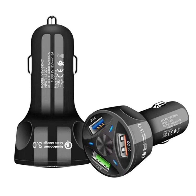 QC3.0 3 USB 35W High Power Vehicle Charger / Mobile Phone Tablet