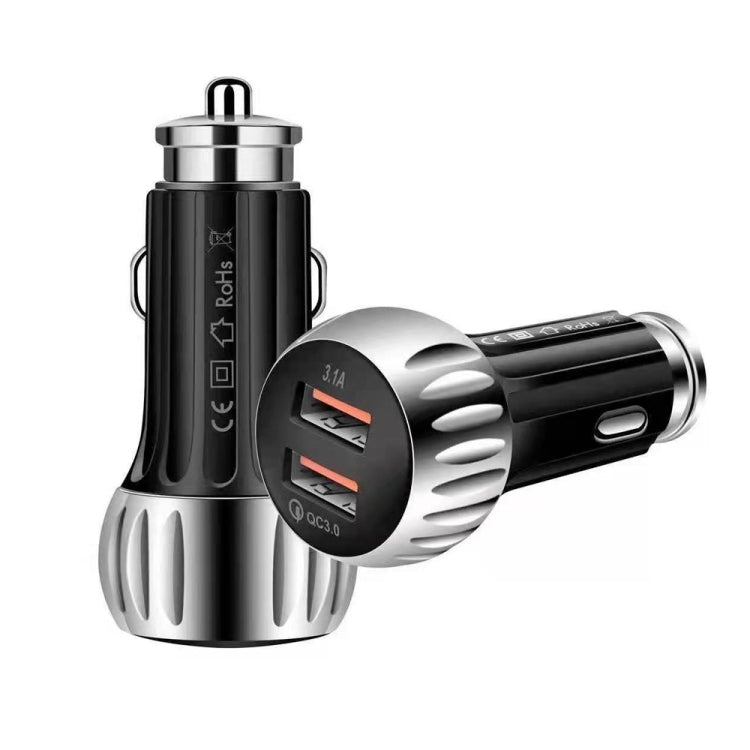 YSY-310QC18W QC3.0 Dual Port USB Car Chargrt for Apple / Huawei /