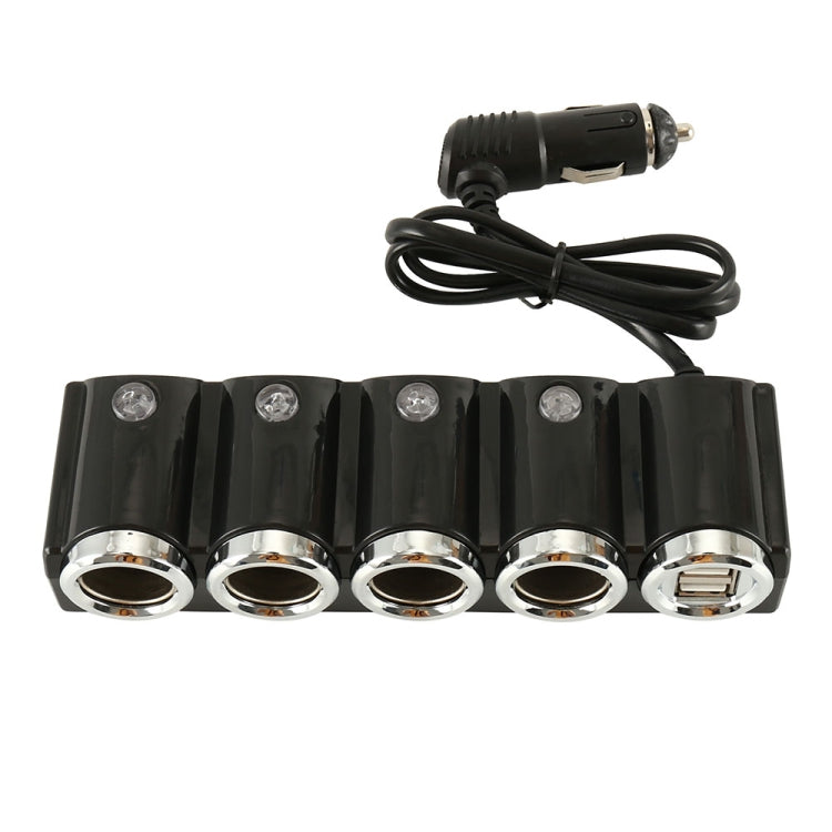 4 Way Car Cigarette Lighter Socket Splitter Dual USB Port Car Charger