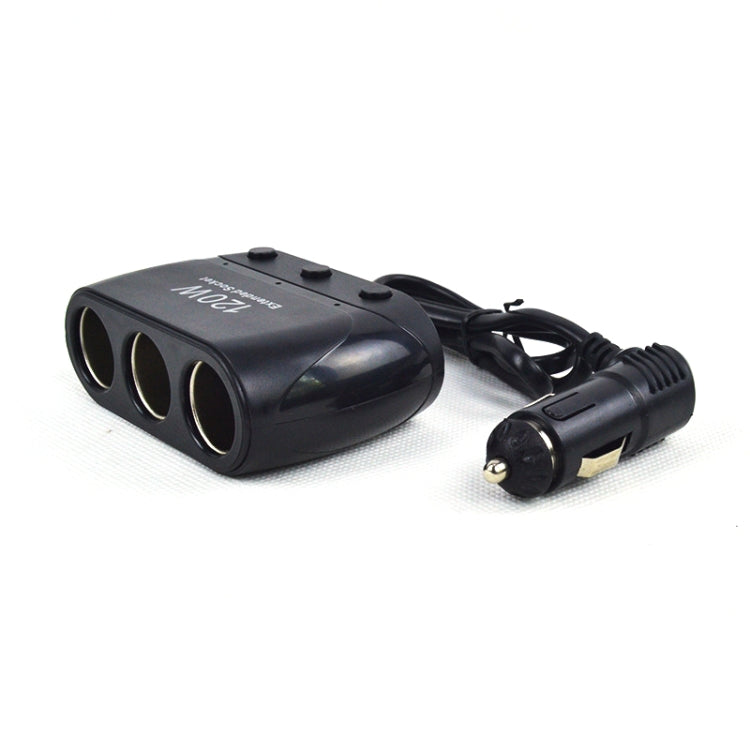 Cigarette Lighter Adapter Splitter 3 Sockets Cigarette Lighter