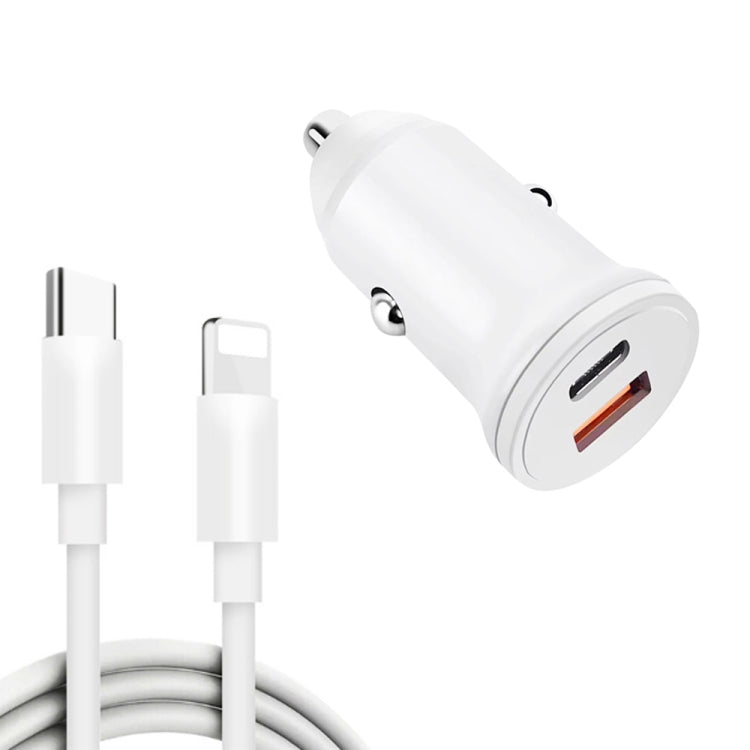 WKN-707 PD 20W USB-C / Type-C + QC 3.0 25W USB Mini Car Charger with