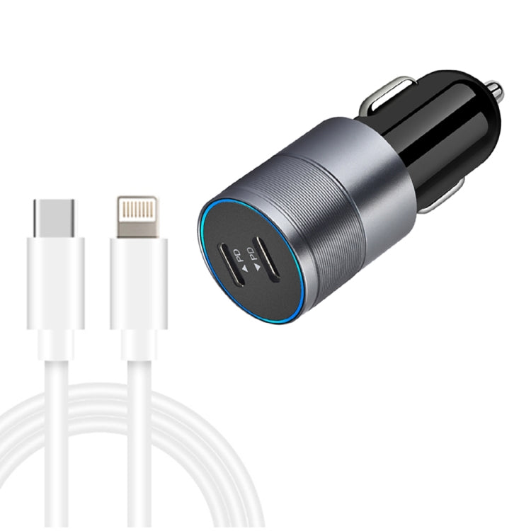 Dual PD 3.0 40W USB-C / Type-C Car Charger with 1m USB-C / Type-C to
