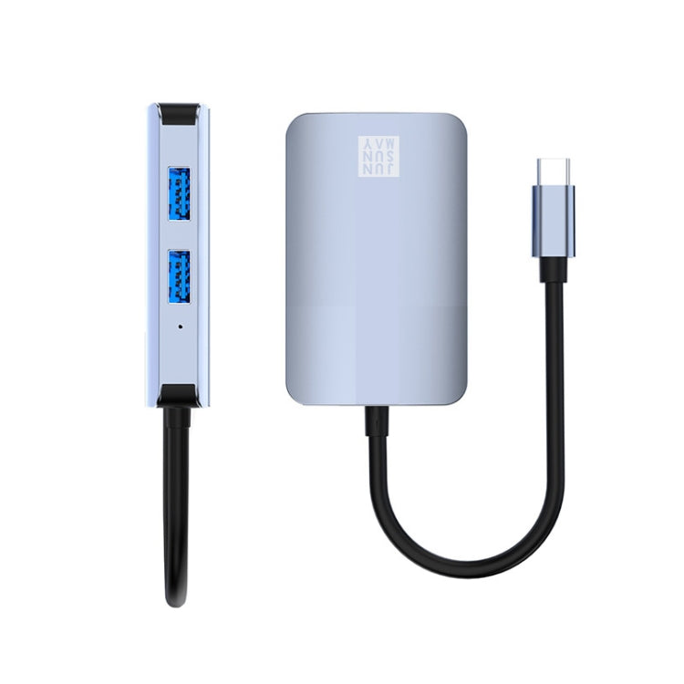 JUNSUNMAY 5 in 1 Type-c to RJ45 Ethernet + SD/TF Card Reader Multifunc ...