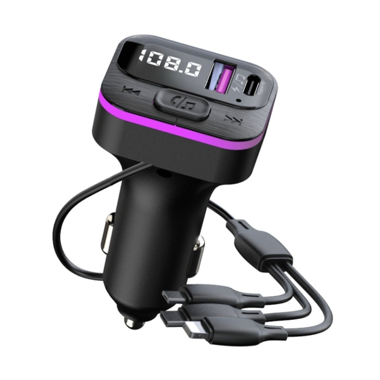 CS3 With 3 Charging Cables 66W Car Charger MP3 Player Bluetooth FM