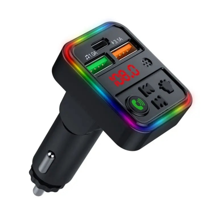 P18 Double USB Cigarette Lighter Bluetooth Car MP3 Music Player