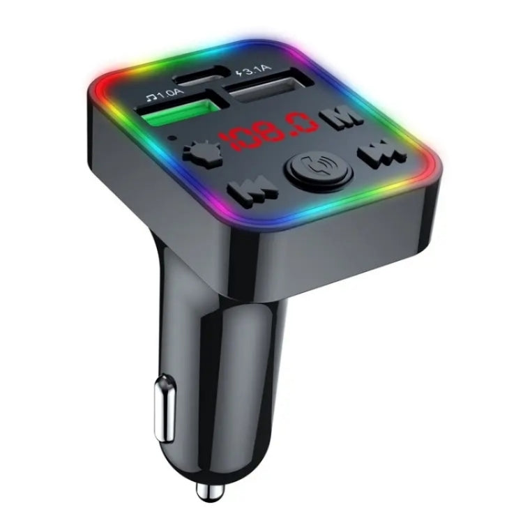 F22 Dual USB Car Charger Smart Bluetooth Calling Car Audio Device