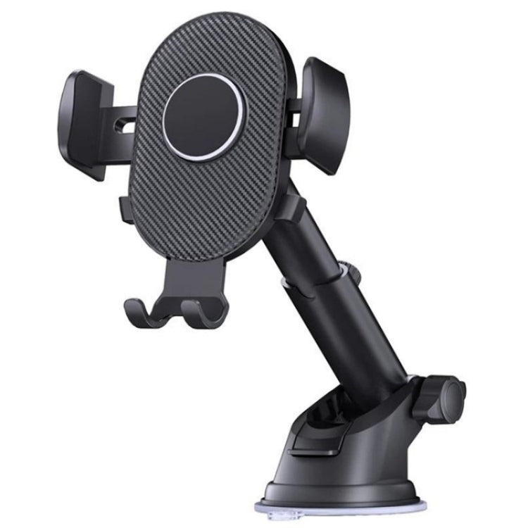 D40+105+K5 Carbon Fiber Texture Car Suction Cup Telescopic Arm Phone