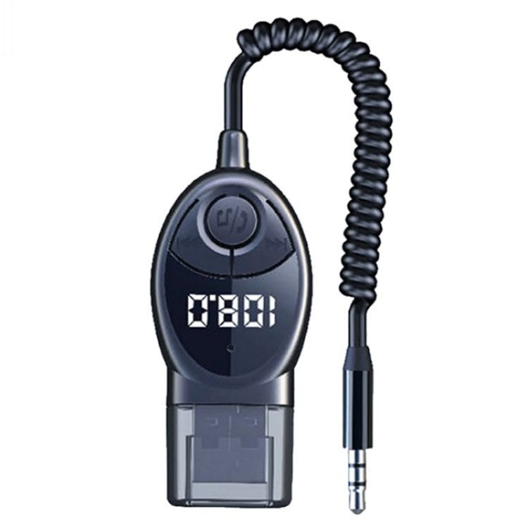 W8 With Telescopic Cable Car Audio Adapter Bluetooth Receiver FM