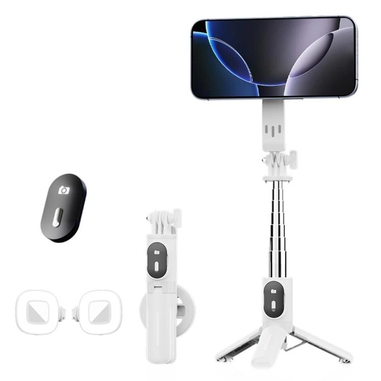 P08Y Pro F2 Portable Travel Selfie Stick Tripod Mini MagSafe Phone Stand with Remote Control and Fill Lights, P08Y Pro F2