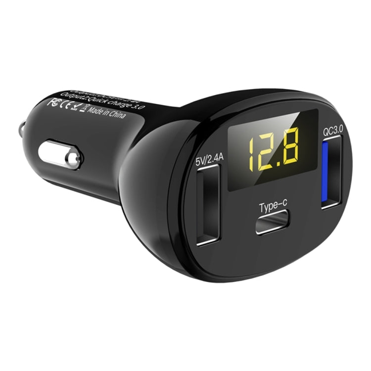 C02 Car Power Adapter in-car Phone Charger Type-C Fast Charger QC3.0