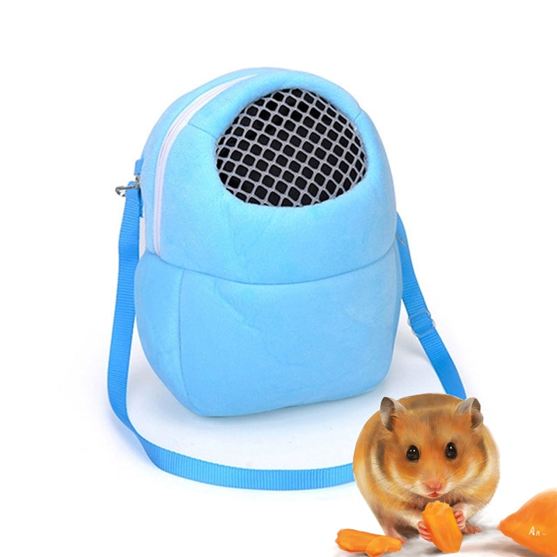Pet Bag Small Pet Hamster Carrier Pure Color Leash Travel Bag, Size:L(Sky Blue)