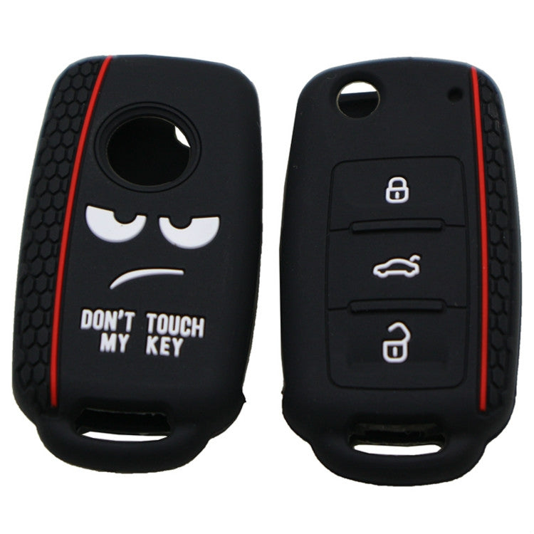Do not Touch My Key Style Silicone Car Key Cover for Volkswagen Jetta