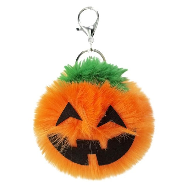 3 PCS Pumpkin Plush Keychains Fashion Car Halloween Key Chain Party