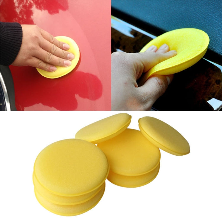 5 PCS Car Vehicle Wax Polish Foam Sponge Hand Soft Wax Yellow Sponge