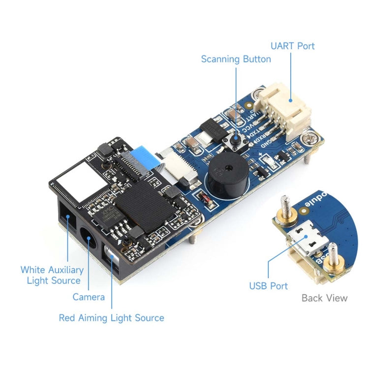 Waveshare 2D Codes Scanner Module Supports 4mil High-density Barcode S ...