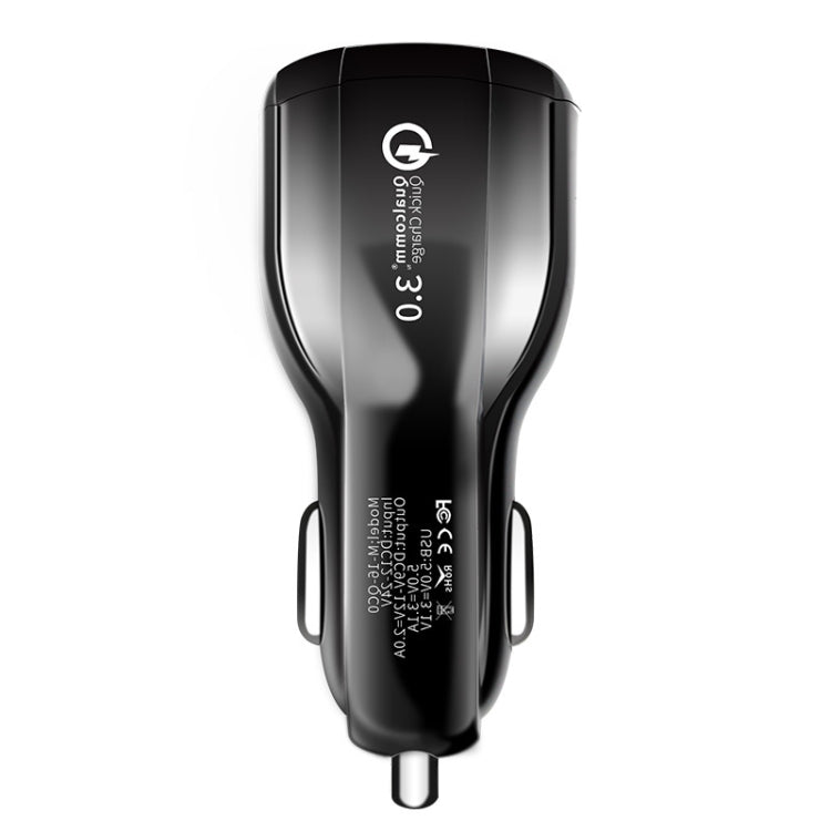2 PCS QC3.0+3.1A Car Charger Dual USB 6A Halo Wine Bottle Fast Charge
