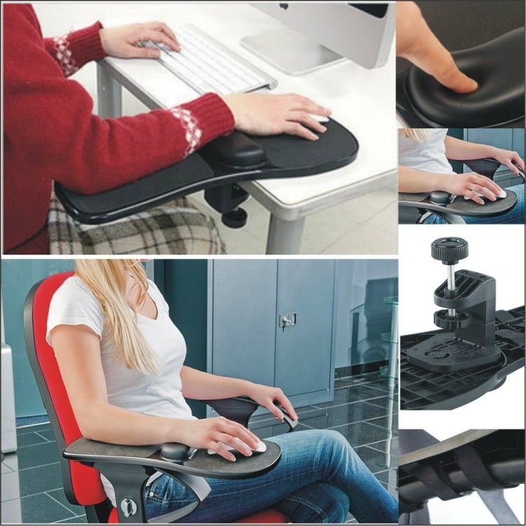 Rotation Computer Desktop Laptop Mouse Tray Elbow Pad Wrist Rest Plate ...