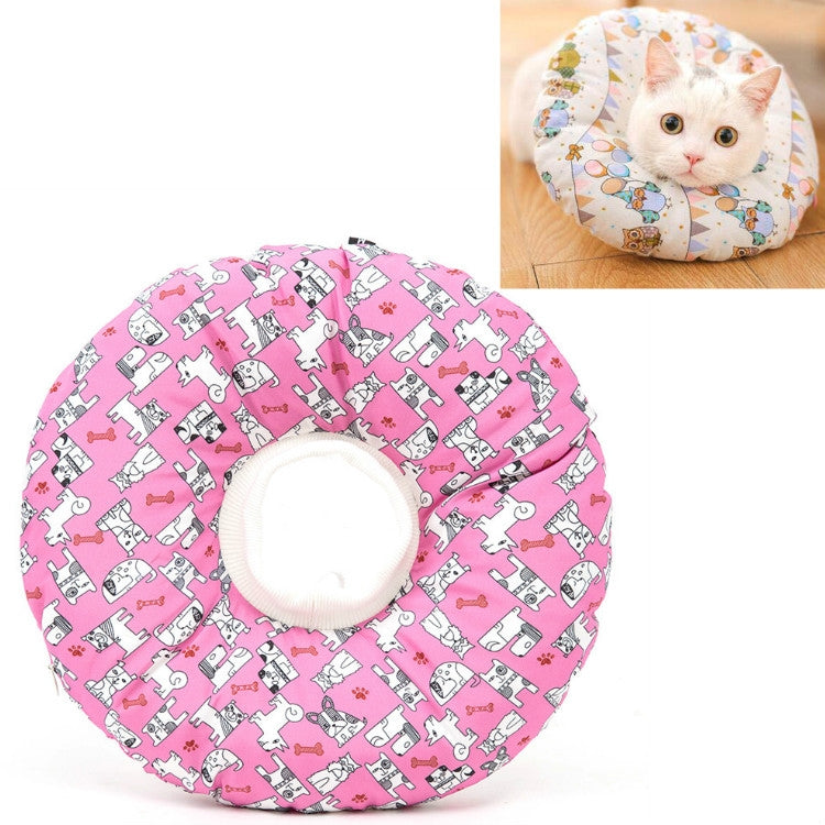 Cat Supplies Detachable Waterproof Anti-Bite Anti-Licking Collar Cat Circle Neck Headgear, Specification: XXL(Pink Dog)