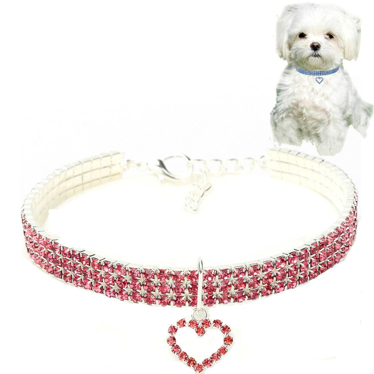 Pet Supplies Elastic Love Cats And Dogs Accessories Pet Collars, Size:S(Pink)