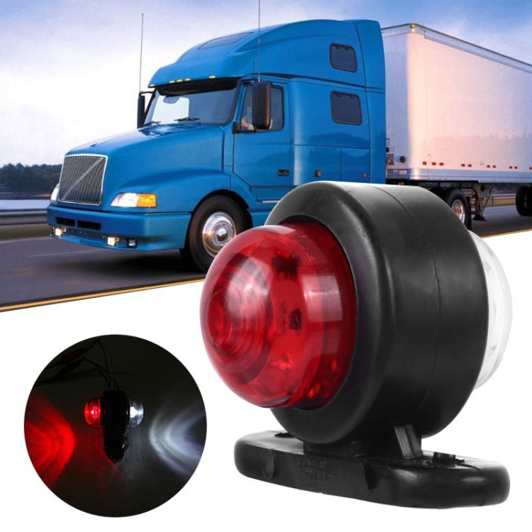 2 Pairs X9 12-24V Mini Double-Sided Red And White Truck Side Lights