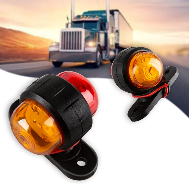 2 PCS R9 12-24V 2 LEDs 2000-4000K Double-Sided Waist Light Truck Side