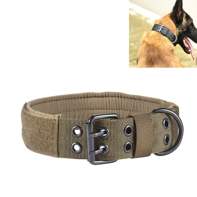 Multifunctional Adjustable Dog Leash Pet Outdoor Training Wear-Resistant Pull-Resistant Collar, Size:XL(Brown)