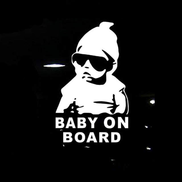 20pcs 14*9CM BABY ON BOARD Cool Rear Reflective Sunglasses Child Car