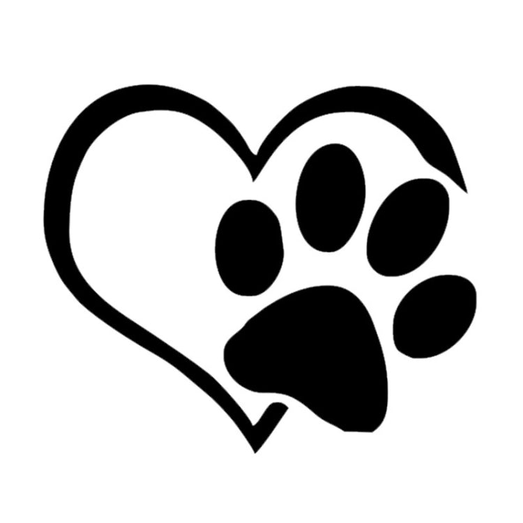 20 PCS Car Sticker Reflective Love Footprints Car Sticker Dog