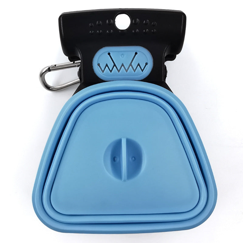 DT Portable Toilet Picker For Pets Outing Folding Clip Collector, Size: 13x10.5x5cm(Blue)