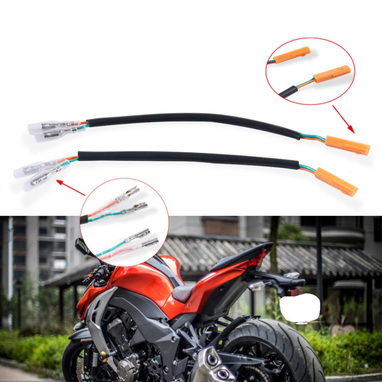 Motorcycle Retro Turn Signal Plug Adapter Cable Adaptor For Kawasaki