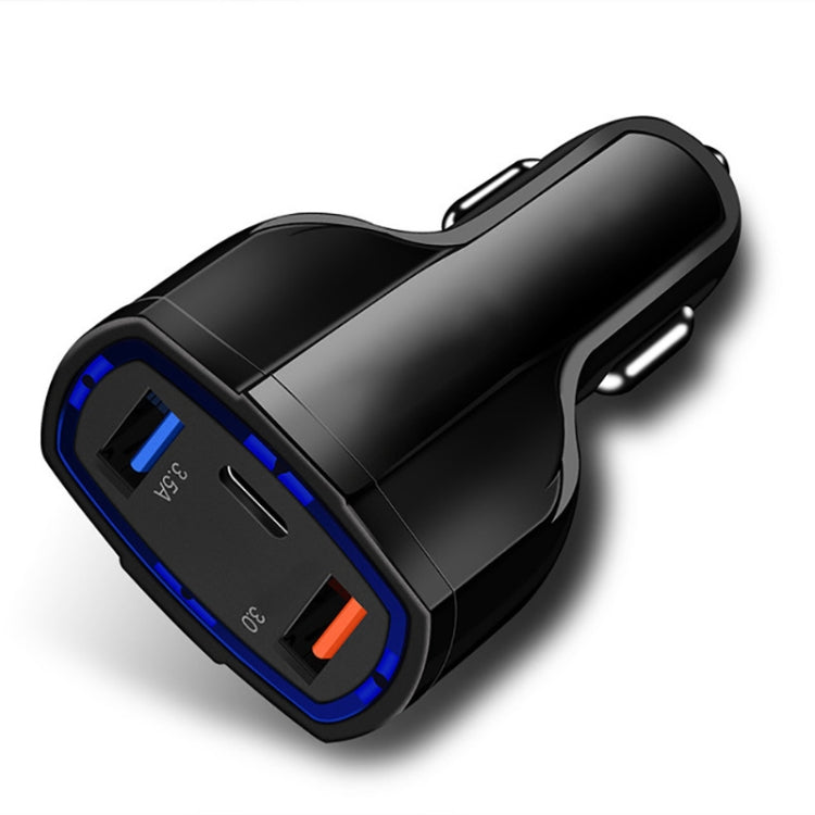 2 PCS QC3.0 Fast Charge Car Charger 3.5A Dual USB With Type-C