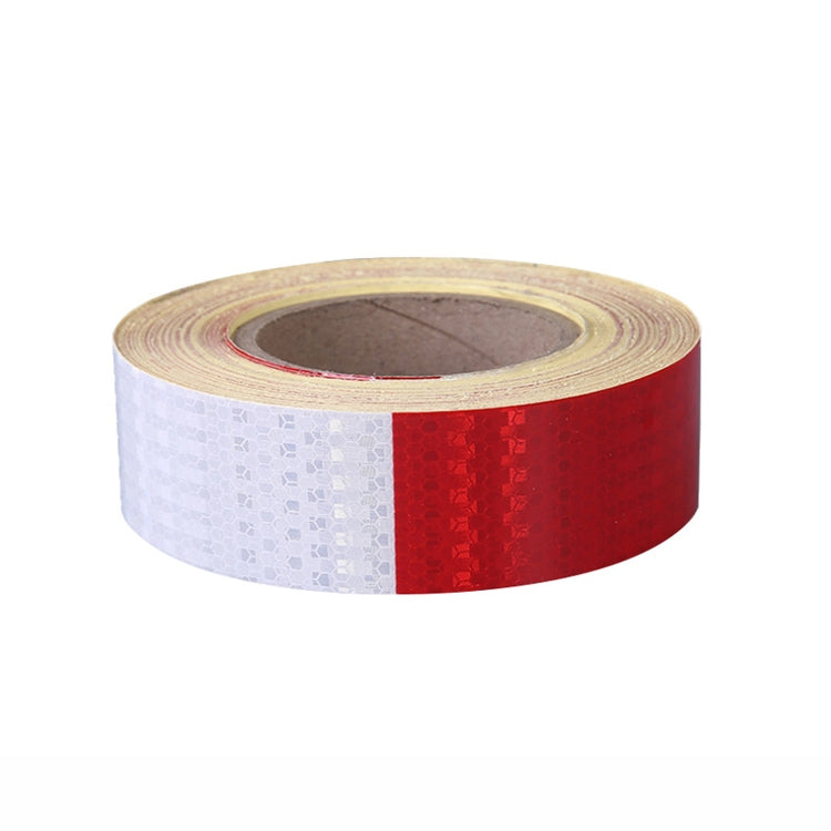 Red And White Car Reflective Film Annual Inspection Of The Car Body