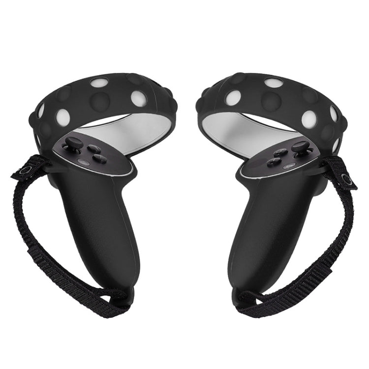 2 Sets GS092 Handle Controller Silicone Protective Cover Anti-Fall And Anti-Lost All-Inclusive Cover For Oculus Quest 2, GS092 Blue, GS092 Black