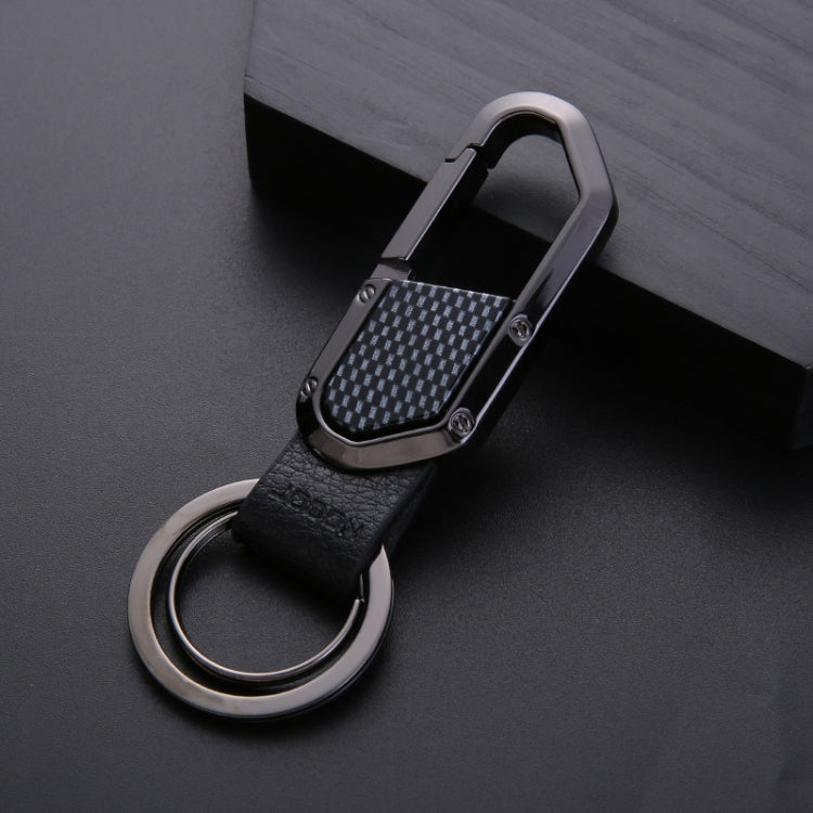 JOBON ZB-106A Business Men Metal Keychain Double Loop Car Pendant