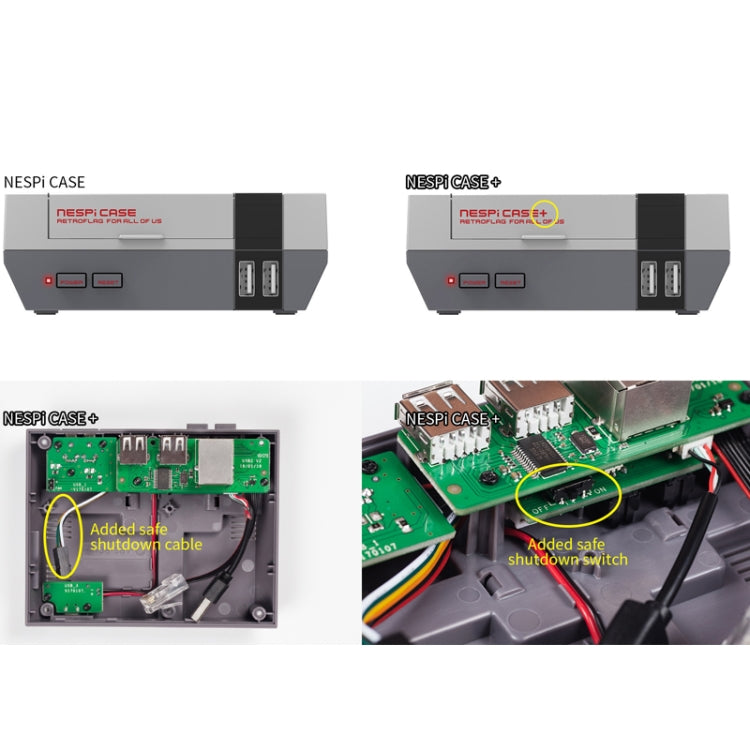 Retroflag NESPi Case+ Game Console Box With LED Indicator For Raspberr ...