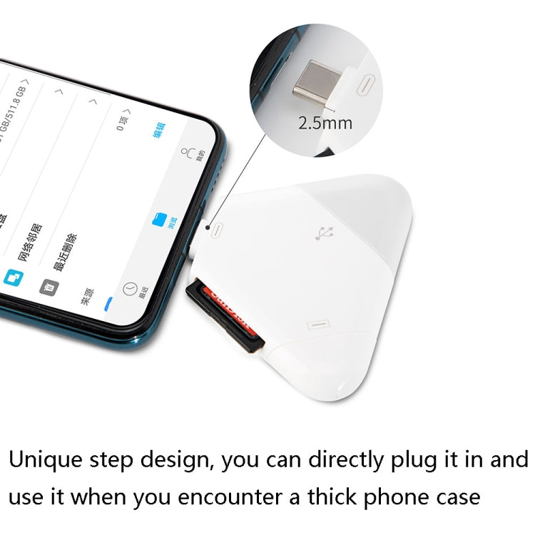 LCOP 5 in 1 Triangle Mobile Phone Computer Card Reader OTG Card Reader ...