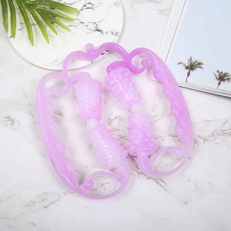 2 PCS Ladies Ring Leg Clamp Massager Ball Stovepipe Yoga Fitness Equipment, 4-wheel Ring Blue, 4-wheel Ring Purple