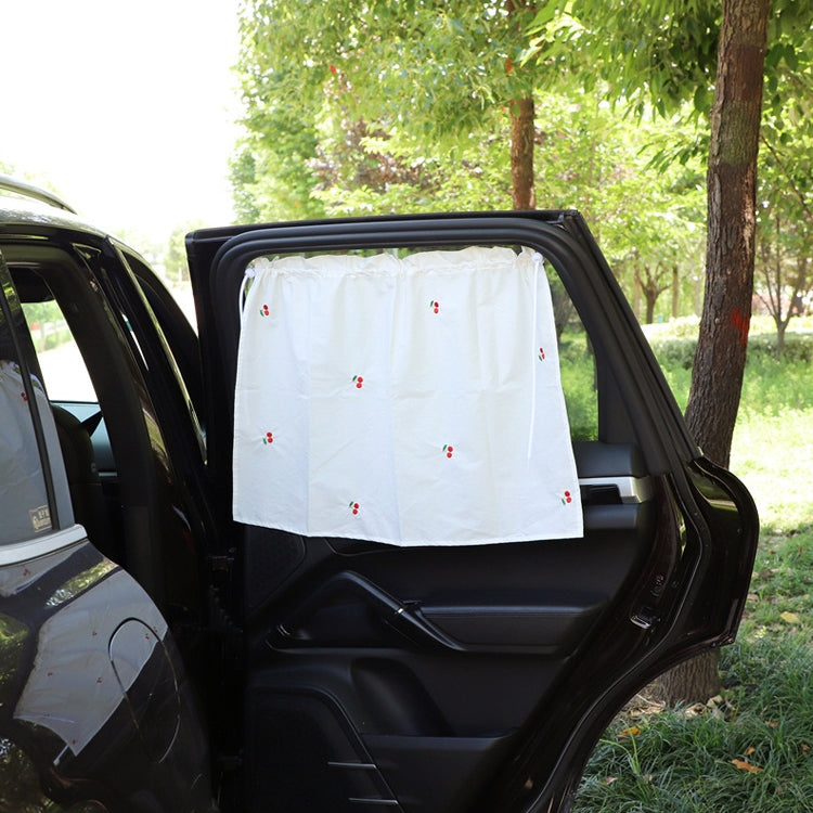 Car Embroidery Curtain Sunshade Cartoon Cotton Suction Cup Curtain