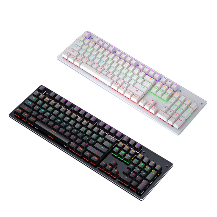 LEAVEN K880 104 Keys Gaming Green Axis Office Computer Wired Mechanica ...