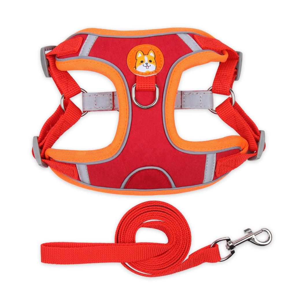 BL-867 Pet Chest Straps Reflective Dog Traction Rope, Size: XL(Red)