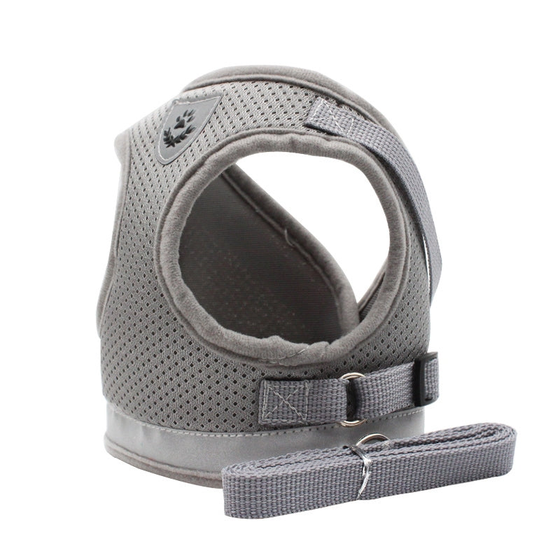 BL-844 Pet Chest Straps Reflective Breathable Dog Rope, Size: S(Silver Gray)